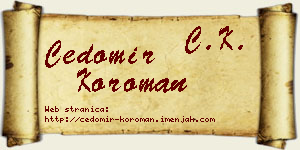 Čedomir Koroman vizit kartica